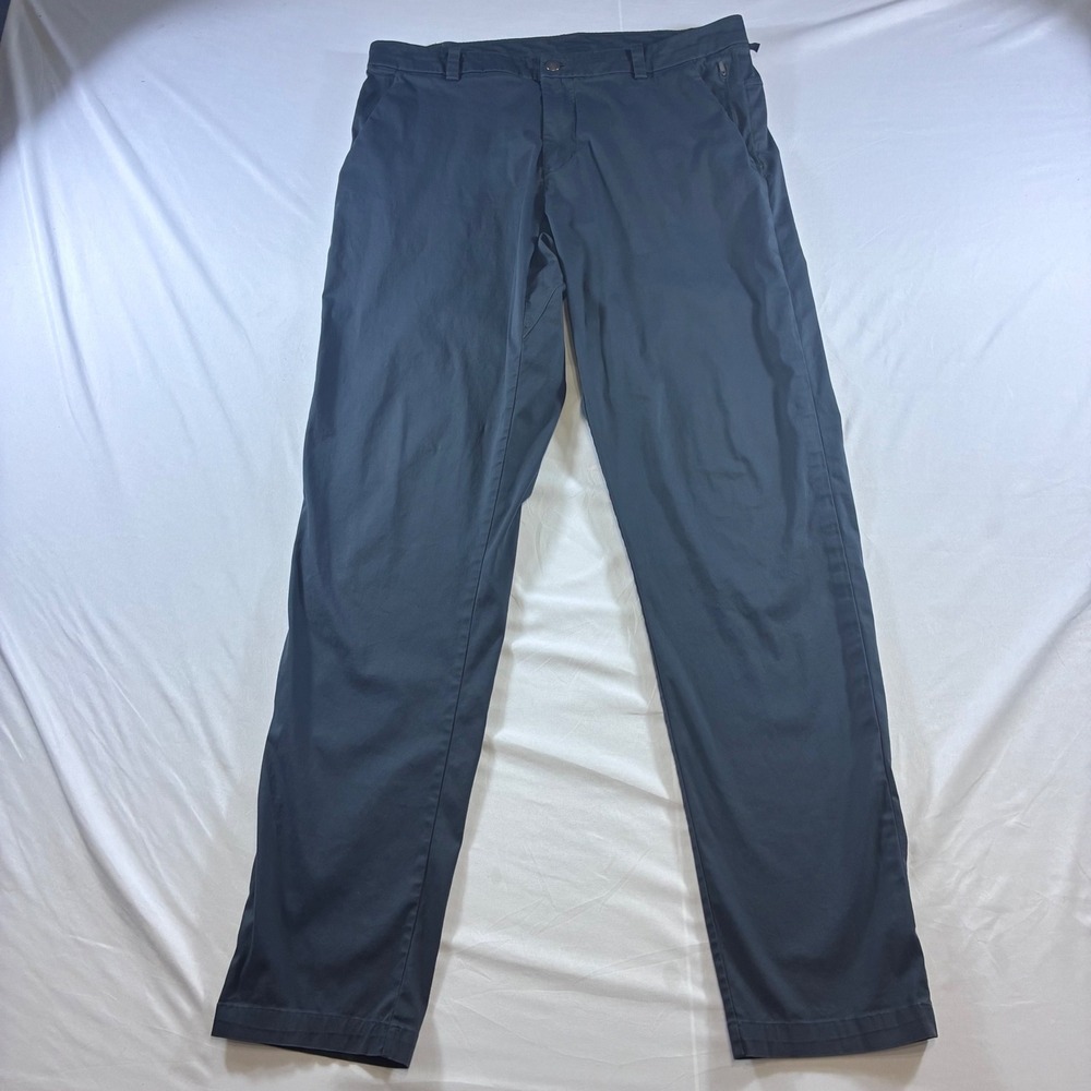 Lululemon Commission Pant Slim Warpstreme Navy Blue Chino 34 x 32